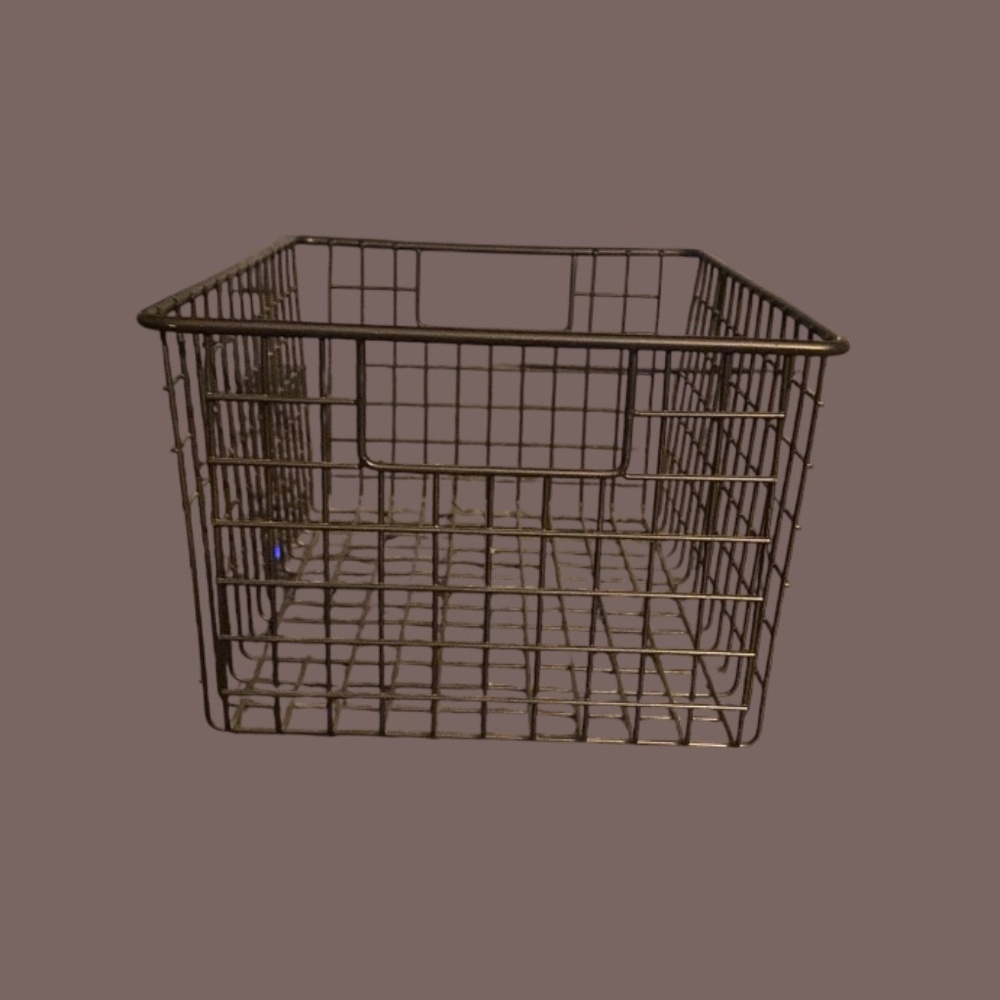 MDesign Farmhouse Metal Basket (Set of 2)